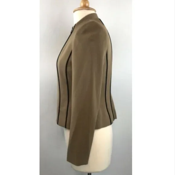 Jones Studio Sleek Chic Zip Blazer Jacket Sz 4P - Picture 3 of 9